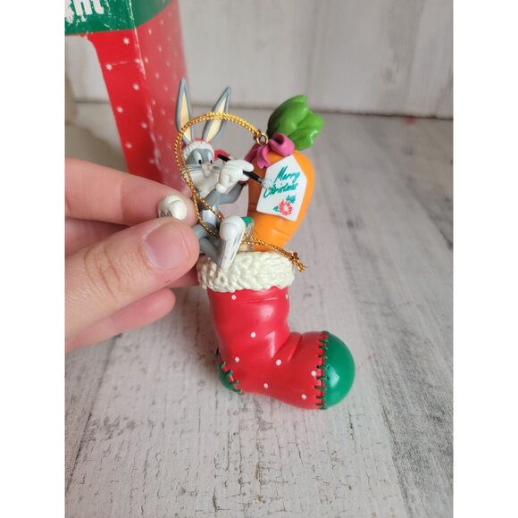 Matrix 1998 Bugs Bunny stocking carrot ornament Xmas - Picture 3 of 6